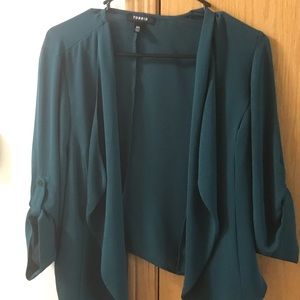 Torrid Drape Green Front Blazer
